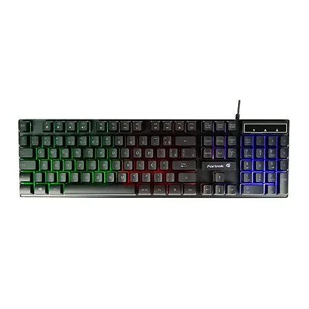 Teclado Gamer Blackfire New Preto Led RGB Usb 75857 Fortrek