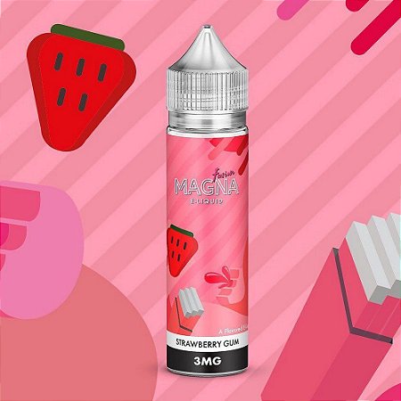 E-Liquido Strawberry Gum (Freebase) - Magna Fusion 100ml e 60ml