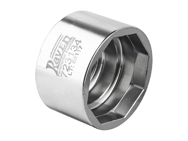 RAVEN 723134 - Soquete Oitavado de 80mm, encaixe de 1", para Porca do Cubo da Roda Dianteira dos Caminhões - SCANIA