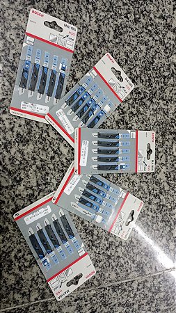 Kit 5 Cartelas de Lâmina Serra Tico-Tico Metal MA118A (pack com 25 peças) - 2608631781 - BOSCH