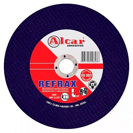Disco de Corte 10" 3,2 para Refratários e Concretos - REFRAX - ALCAR