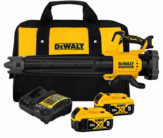 Soprador de Ar/Folhas Brushless + Kit com 2 Baterias de 5.0Ah + Carregador + Bolsa - DCBL722B - DEWALT