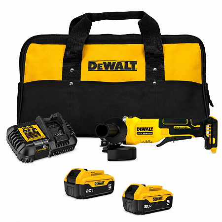 Esmerilhadeira 4.½ Angular Brushless 20V + 2 Baterias de 5Ah + Carregador + Bolsa - DCG408P2 - DEWALT