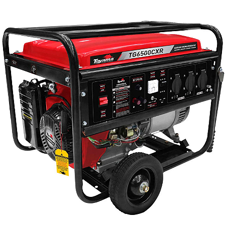 Gerador de Energia a Gasolina 6500W 6,0Kva Bivolt com Partida Manual - TG6500CXR - TOYAMA