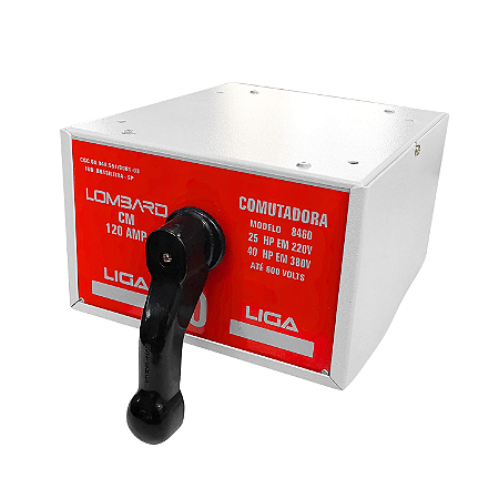 Chave Elétrica Trifásica Comutadora 120A/25HP - CM8460 - LOMBARDI