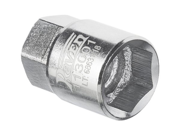 RAVEN 113001 - Soquete Curto Vazado, sextavado de 21 mm, para Porca do Amortecedor Dianteiro - VOLSKSWAGEN