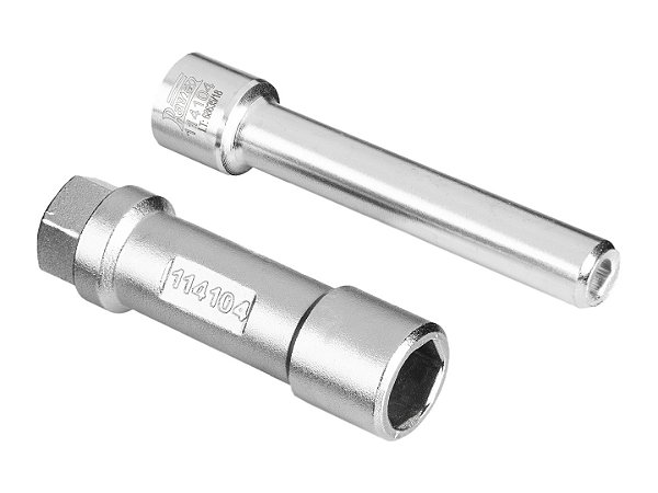 RAVEN 114104 - Conjunto com Soquete Longo, vazado, de 17mm e Adaptador para Porca do Amortecedor Traseiro - VOLKSWAGEN