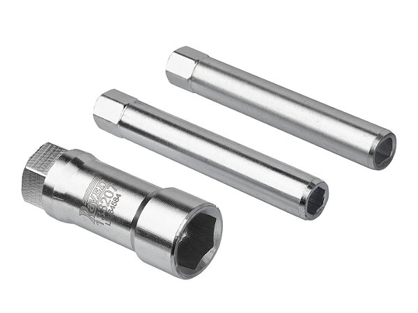 RAVEN 133207 - Conjunto com Soquete Longo Vazado de 18mm e 2 Adaptadores para Porca Superior do Amortecedor Dianteiro - GENERAL MOTORS