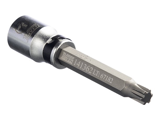 RAVEN 141362 - Chave Perfil Ribe 9, encaixe de 1/2", para Parafusos da Tampa Superior do Comando de Válvulas dos Motores - FIAT