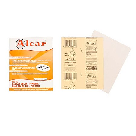 Lixa Branca Grão-150 Pacote com 50 peças - A213 FINELIX - ALCAR