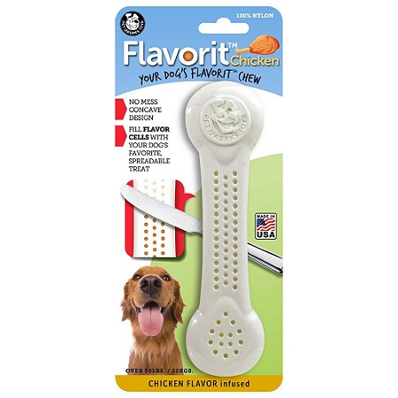 Brinquedo Mordedor p/ Cachorro Pet Qwerks Flavorit Frango GG