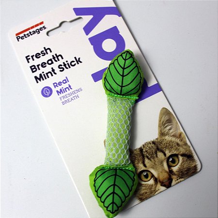 Mordedor p/ Gato Petstages Play Fresh Breath Mint Stick
