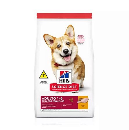 Ração Hills Science Diet Pedaços Pequenos para Cães Adultos de Pequeno Porte Sabor Frango 6kg