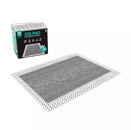 Tapete Higiênico Zeepad para Cães com 30 Unidades Cinza Zeedog