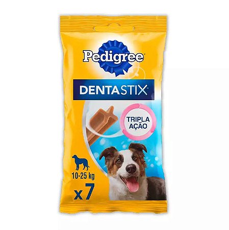 Petisco Pedigree Dentastix Cuidado Oral Para Cães Adultos Raças Médias 7 Unidades