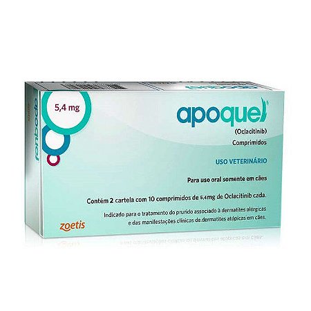Apoquel Dermatológico Zoetis para Cães 5,4mg