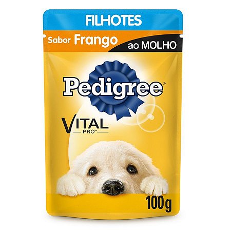 Ração Úmida Pedigree Sachê Vital Pro para Cães Filhotes Sabor Frango - 100g