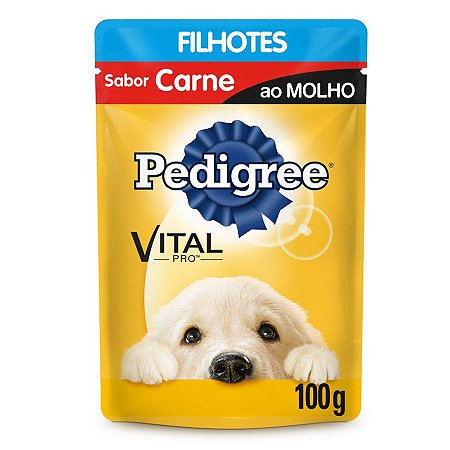 Ração Úmida Pedigree Para Cães Filhotes Sachê Sabor Carne - 100g