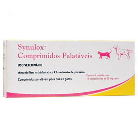 Synulox Zoetis 50mg 10 Comprimidos