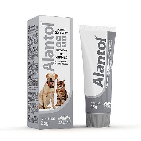 Pomada Cicatrizante Vetnil Alantol - Velopet - Pet Shop, Rações,  Medicamentos e Acessórios