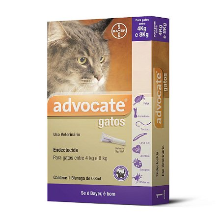 Antipulgas Advocate para Gatos entre 4 e 8kg 1,0ml