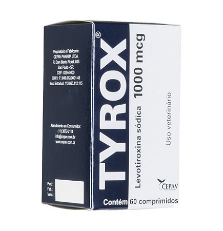 Repositor Hormonal Tyrox Cepav 1000mcg - 60 comprimidos