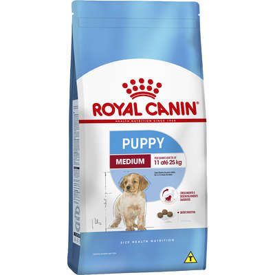 Ração Royal Canin Medium Junior para Cães Filhotes de Raças Médias de 2 a 12 Meses de Idade