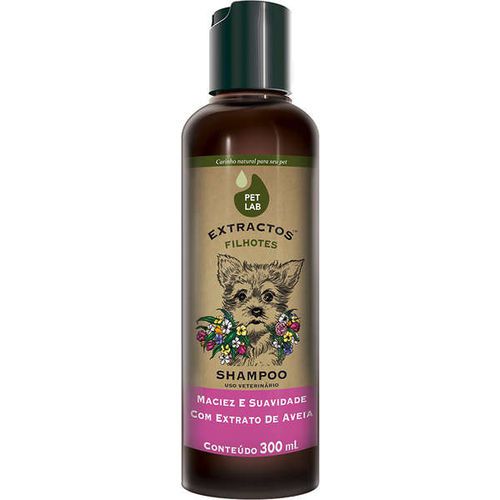 Shampoo Petlab Extractos Aveia Para Cães Filhotes - 300ml