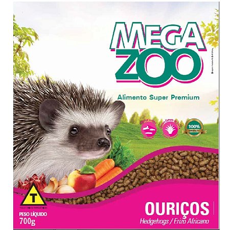 Ração MegaZoo - Extrusada Ouriços/Hedgehogs 700g