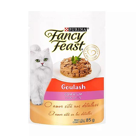 Ração Úmida Fancy Feast Goulash para Gatos Sabor Atum 85g