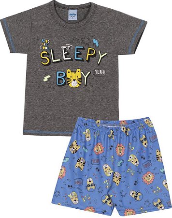 Pijama Curto Infantil Tigre (Brilha no Escuro) Serelepe 6843