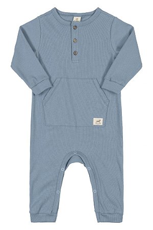 Macacão Ribana Nature Infantil Up Baby 43279 Azul
