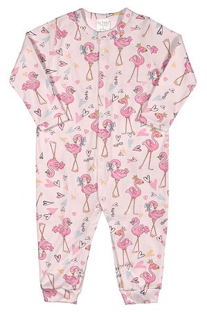 Macacão Longo Suedine Flamingo Up Baby 43519