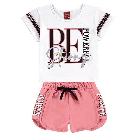 Conjunto Infantil Feminino Blusa + Short Kyly 111175