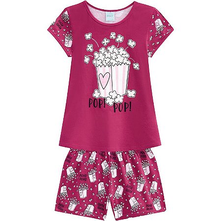 Pijama Infantil Fem Curto Kyly Pipoca 110333