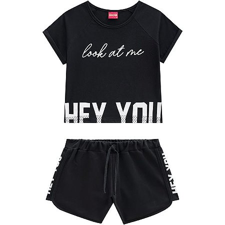 Conjunto Meninas Cropped + Shorts Amora 51393