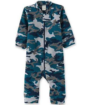 Macacão Infantil Soft com Zíper - Camuflado  9013