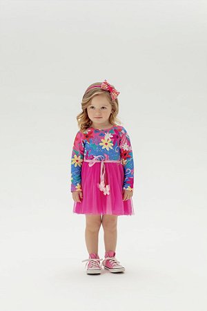 Vestido Infantil Tule Mon Sucre 1162