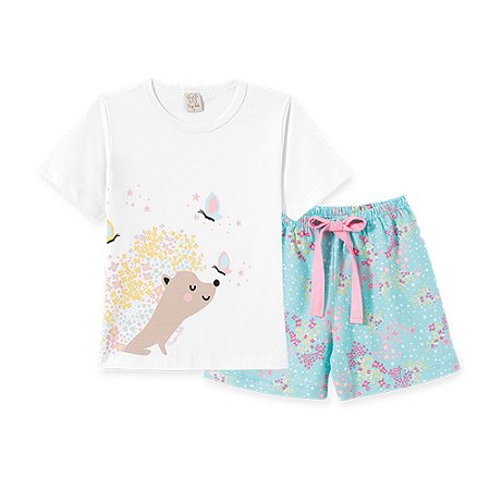 Pijama Infantil Short e Camiseta Manga Curta Pingo Lelê 76161