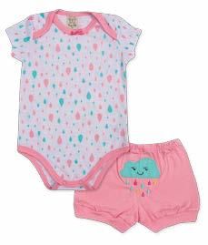Pijama para Bebê Body Curto + Short Pingo Lelê 75054
