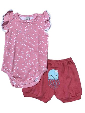 Conjunto Bebê Body Regata + Short Pingo Lelê 66314