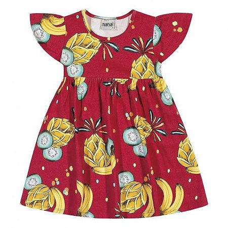 Vestido Infantil Cotton Vermelho Nanai 600249