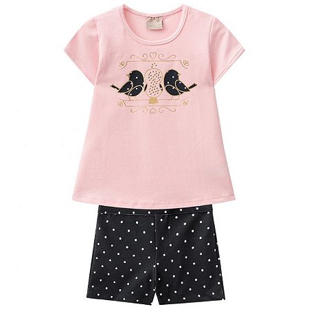 Conjunto Infantil Short + Blusa Milon  11069