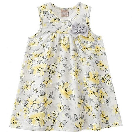 Vestido Infantil Floral Amarelo Milon 11253