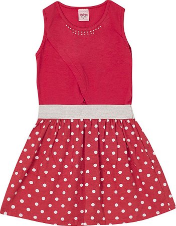 Vestido Infantil Vermelho Serelepe 5596