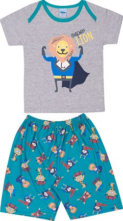 Pijama Infantil Short + Camiseta Mescla Serelepe 5135