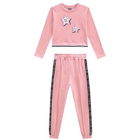 Cropped + Calça Infantil Molecontton Estrela Ever.Be 42991