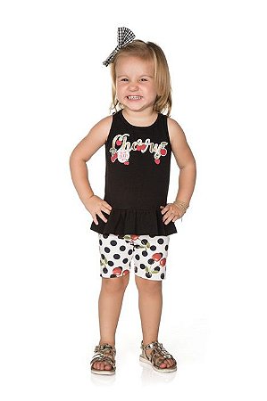 Conjunto Infantil Bermuda + Blusa Regata Pega Mania 76139