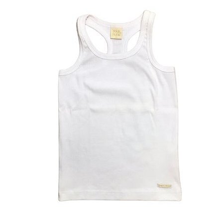 Blusa Regata Canelada Pega Mania 16225 Branco