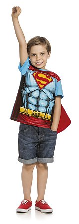 Camiseta Superman com Capa  Kamylus 91435